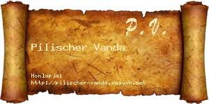 Pilischer Vanda névjegykártya